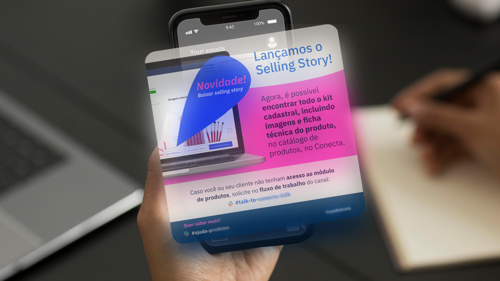 Internal launch campaign announcing the new feature to distributors