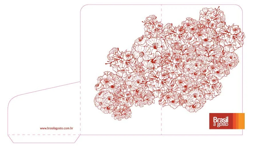 Bill folder die-line with the ipê in red line