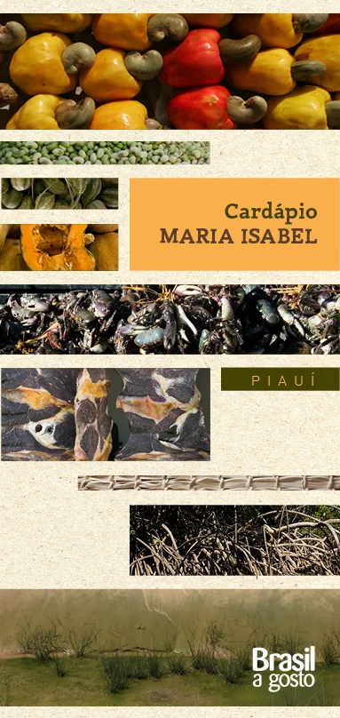 Piauí menu cover: Cardápio Maria Isabel