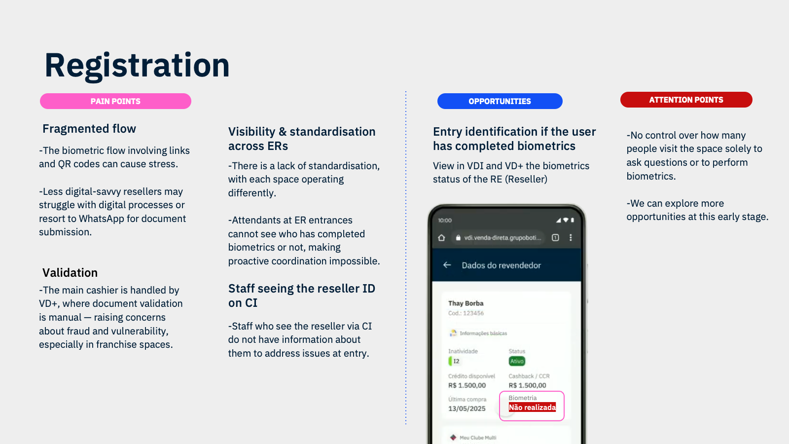 Pain area 01: Registration